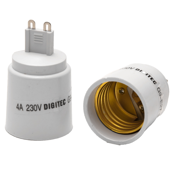 E14 adaptateur-douille pour ampoule G9 halogène ou à LED (Danell)