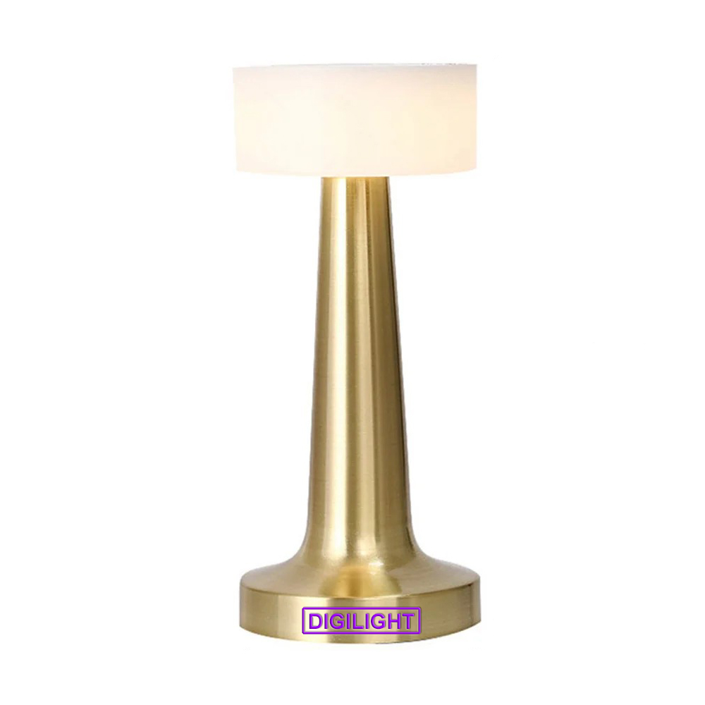 Lampe de table sans fil rechargeable, lampe de bureau LED en métal