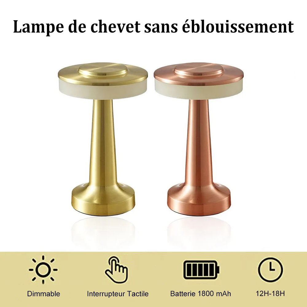 Lampes De Table Lampe Sans Fil Métallique Lampe De Bureau Étanche  Rechargeable À Intensité Variable Du 43,84 €