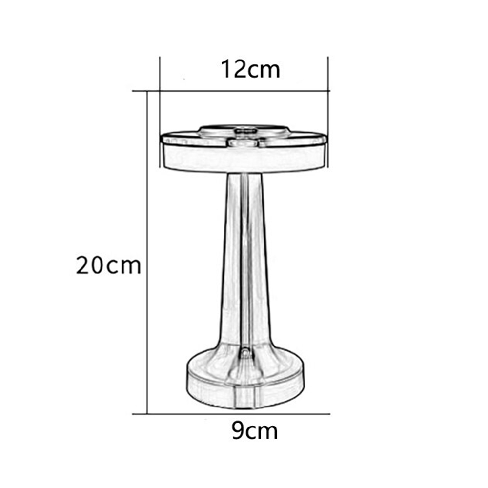 Lampe de Table Sans Fil, Lampe LED tactile rechargeable, Luminosité à 3  Niveaux pour Table Basses/Restaurants/Chambre - Digilamp