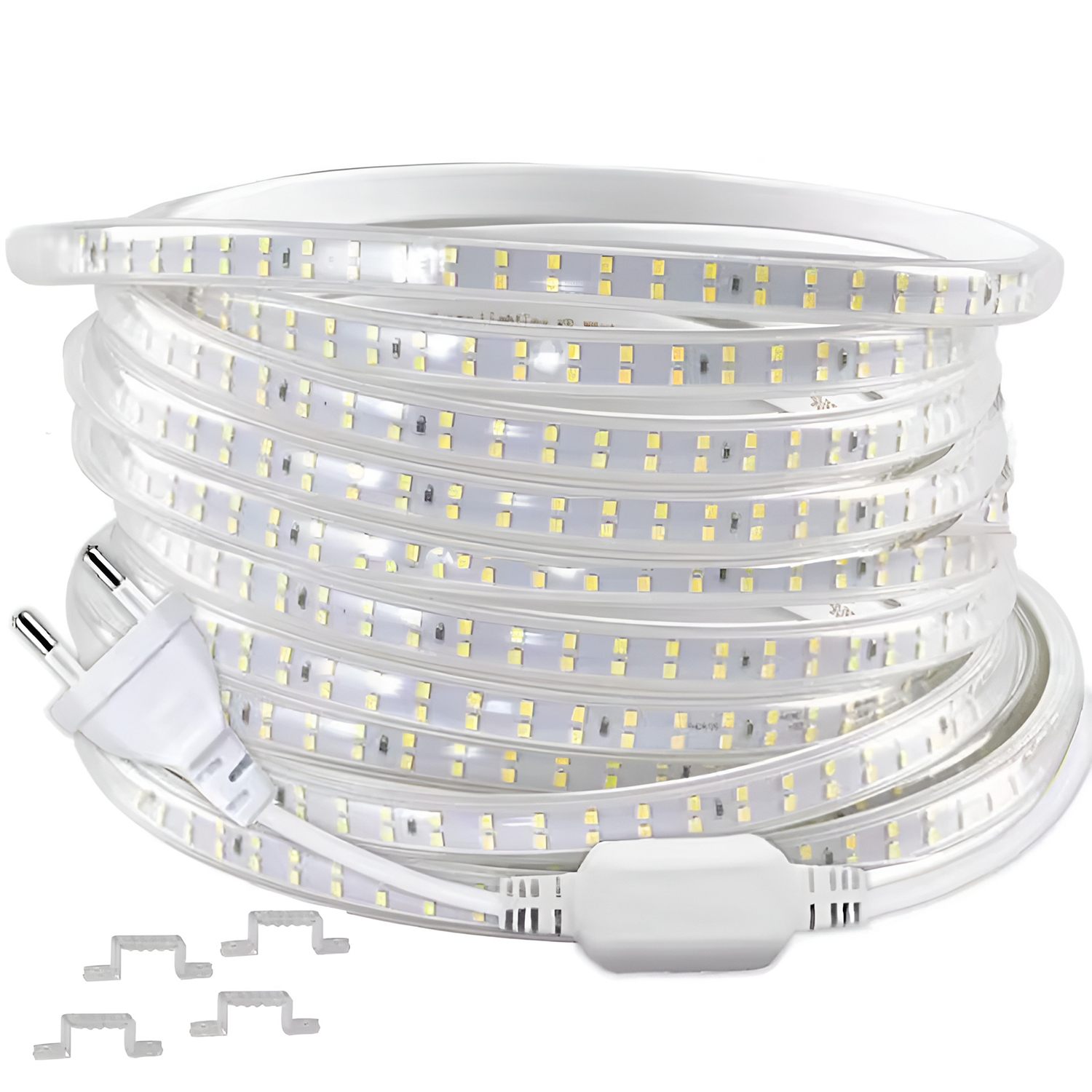 Ruban LED CHANTIER Double rangée sécable 2835-120D en silicone 50M Étanche IP67