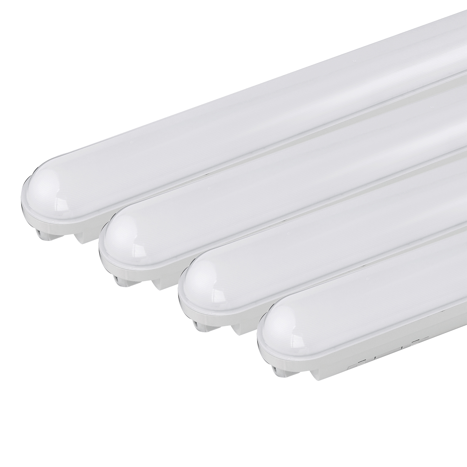 Lot de 4 Réglettes LED étanches 120cm 36W IP65 Interconnectable - Blanc froid 6000K