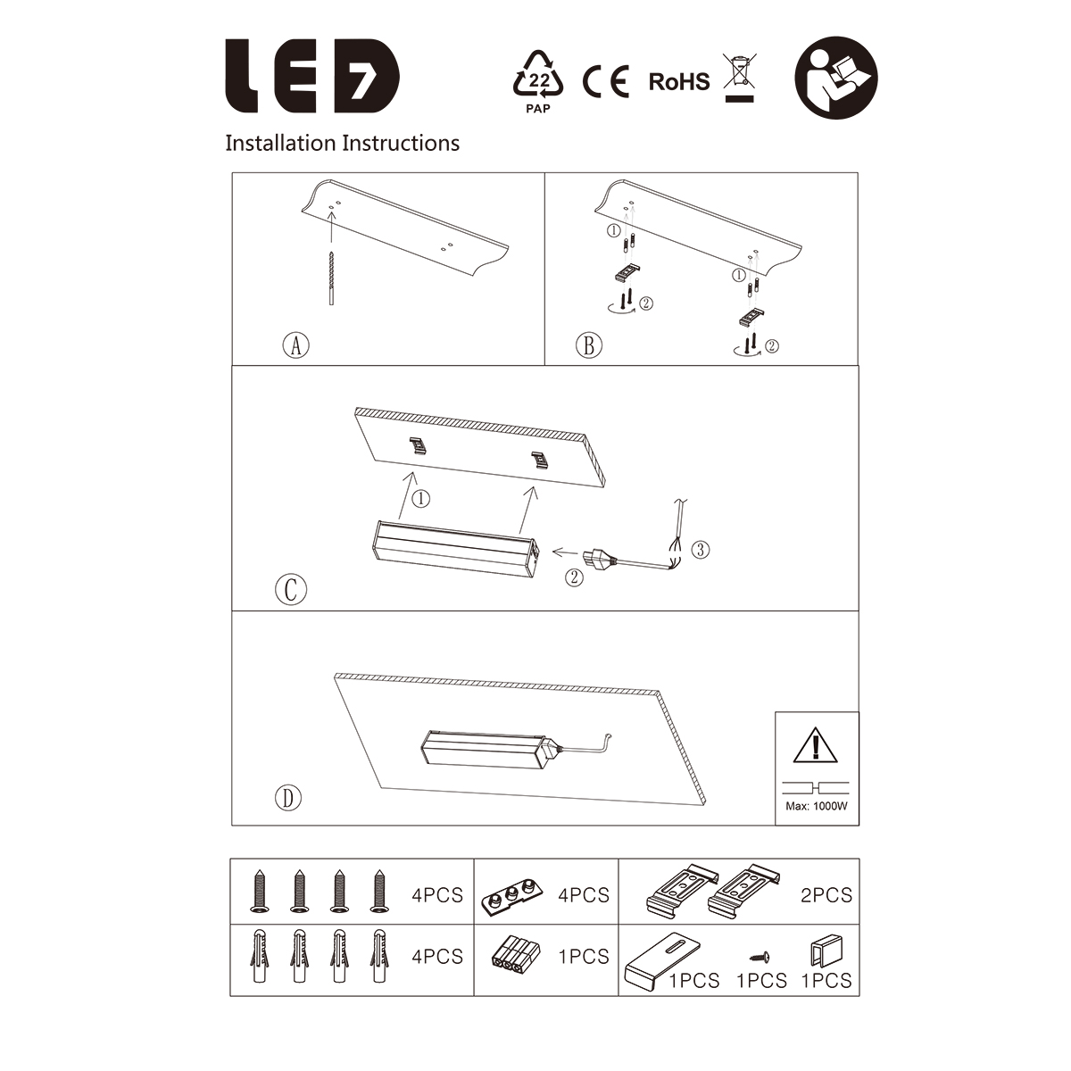 Barre Linéaire Chemin Lumineux LED CCT, rejoinable, suspendu / encastré – Image 5