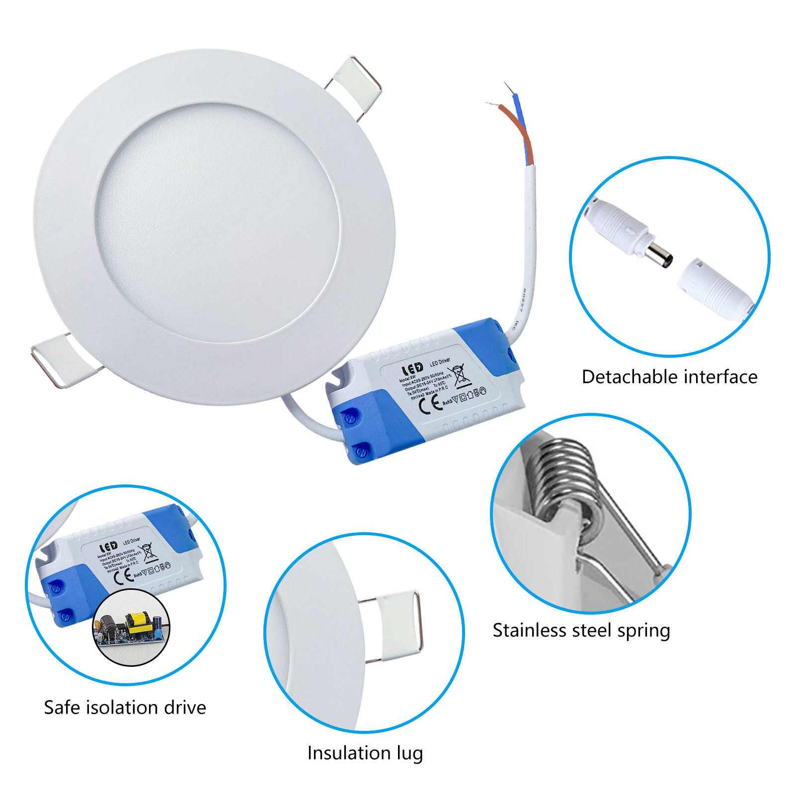 Digilamp Downlight LED rond encastrable Extra Plat 24W 2000Lm – Image 5