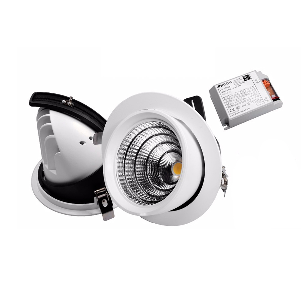 Spot Orientable LED COB Escargot 12W Blanc neutre 4000K – Image 5