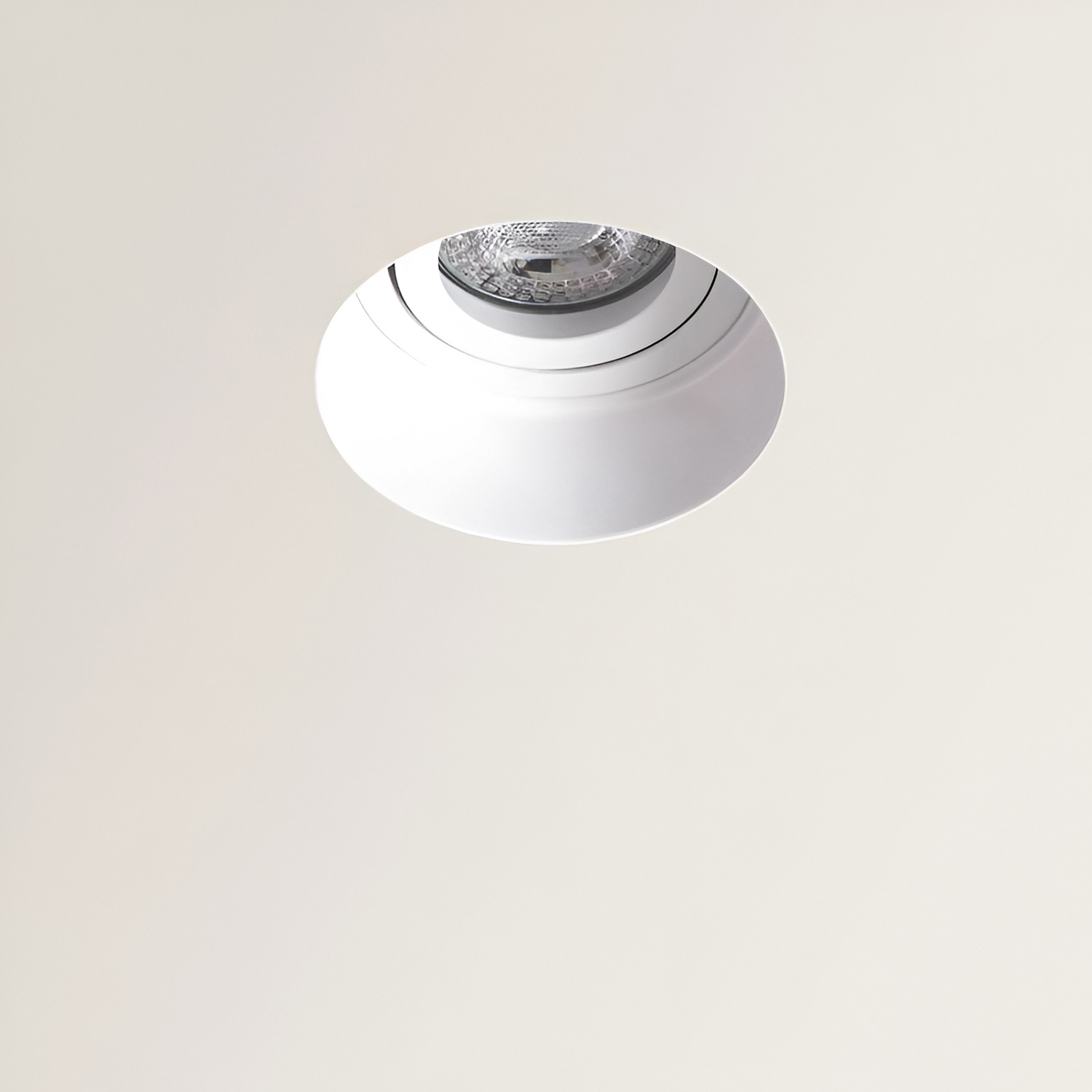 Collerette Downlight Intégration Plâtre pour ampoule GU10-MR16 Blanc – Image 3
