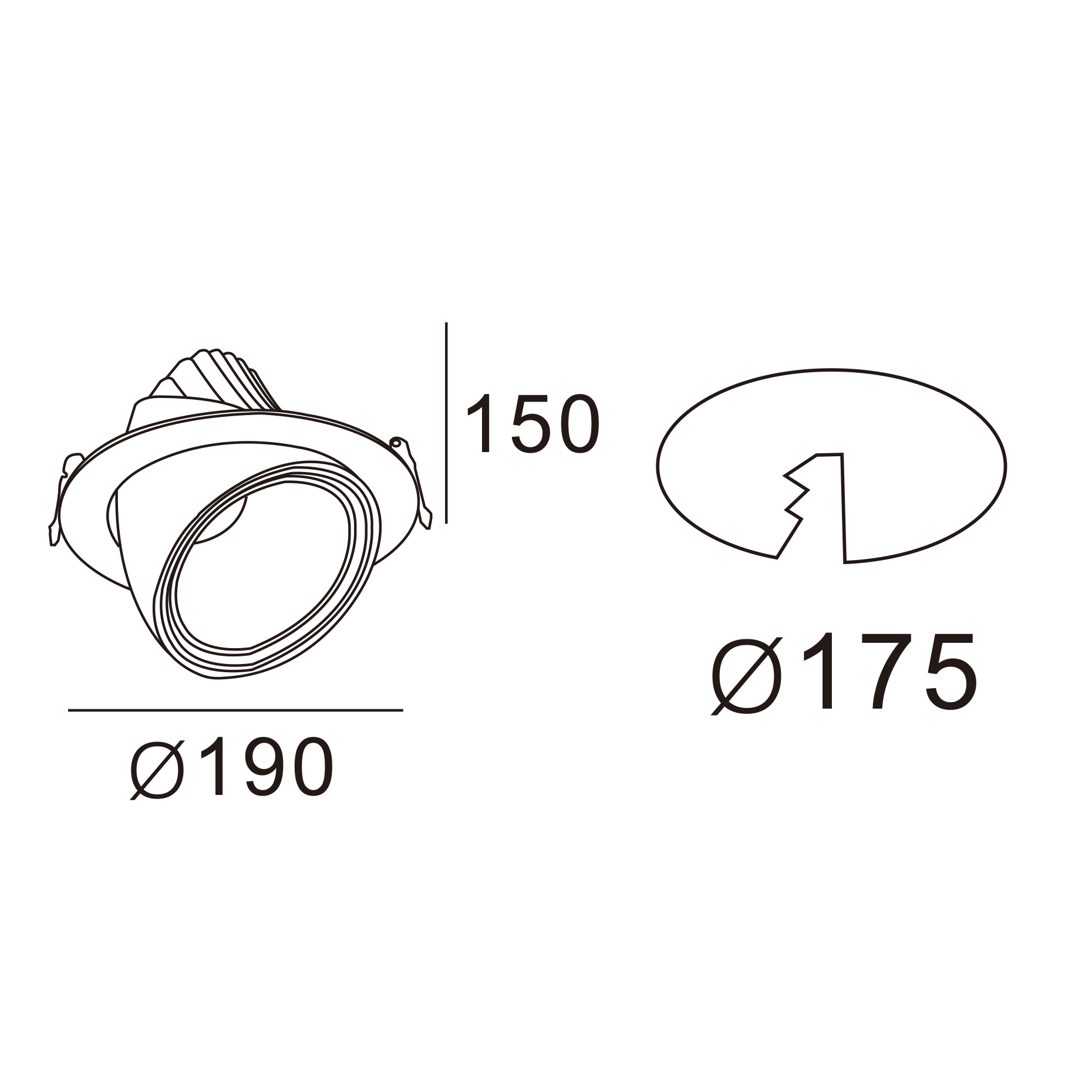 Spot Orientable LED COB Escargot 35W CCT 3000K/4000K/6000K – Image 2