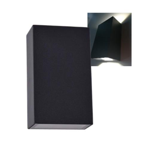 Applique spot murale extérieur 2 ampoules LED 6W 4K Noir – Image 2