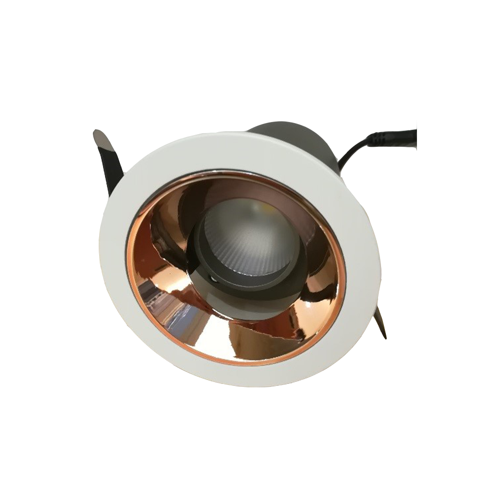 Spot inclinable LED rond Encastrable 10W rose doré – Image 2