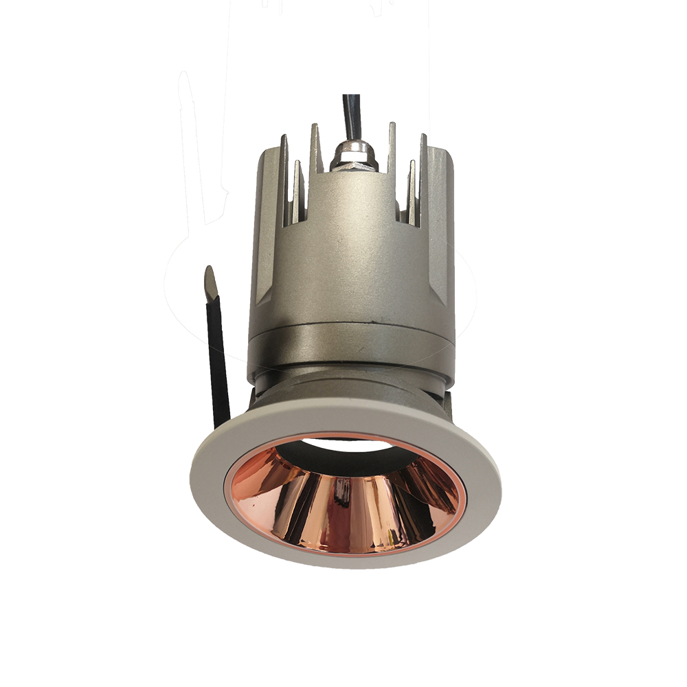 Spot inclinable LED rond Encastrable 10W rose doré – Image 3