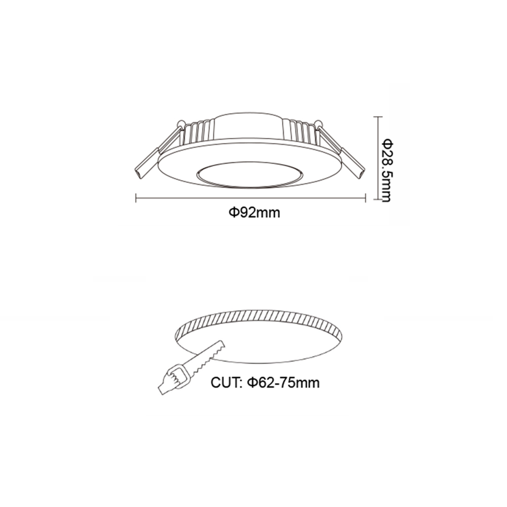 Spot Encastrable LED Rond CCT étanche IP65 5W 400Lm – Image 5