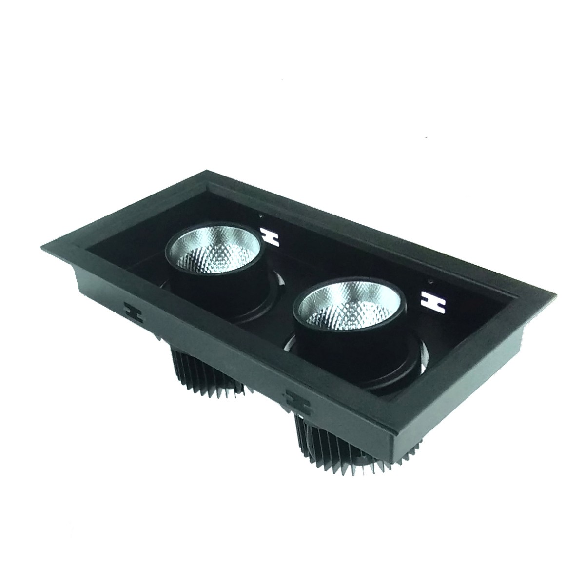 Projecteur double encastrable LED 2*12W / 2*18W 4000K - NOIR – Image 2
