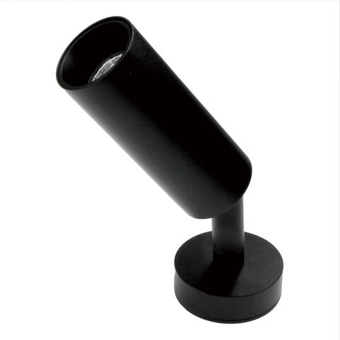 Spot LED Mural 7W CRI>90 Vertical Horizontal Rotation, ø40mm NOIR Aluminium