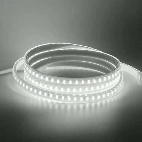 Kit Ruban LED 230v 10M étanche IP67 avec fixations fournies - 6500K Blanc froid