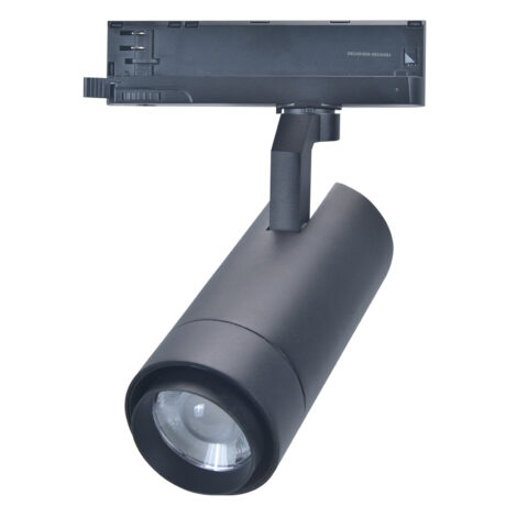 Projecteur sur rail LED triphasé Noir 25W 3000Lm - LENTILLE AJUSTABLE