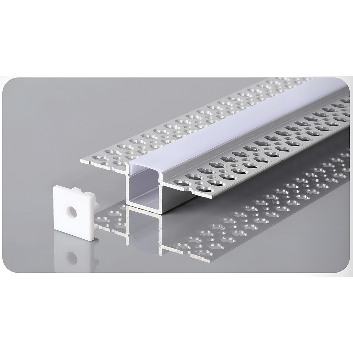 Profilé Aluminium a sceller BA13 pour surface plate 2m
