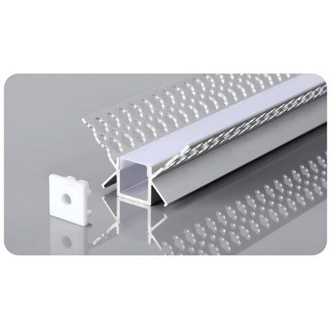 Profilé aluminium a sceller angle 45° pour Led 12/24V - 2M