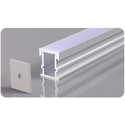 Profilé Aluminium encastré 2m, pour Ruban LED au Sol, Escalier, Canal