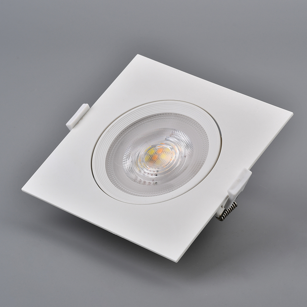 Spot LED Downlight CCT Carré Orientable, "3en1" 3 couleurs de lumière