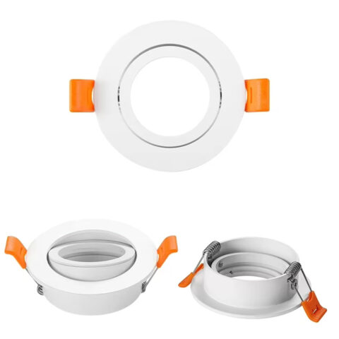 Collerette orientable rond pour ampoule GU10-MR16 Blanc