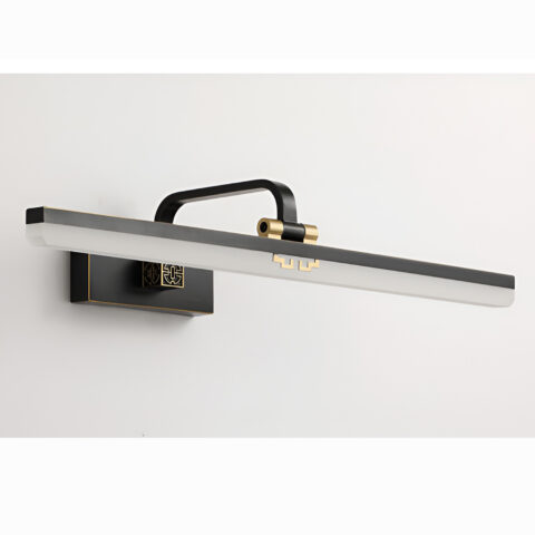 Applique miroir LED 30W 2800lm 3000K blanc chaud, en cuivre Noir/Doré