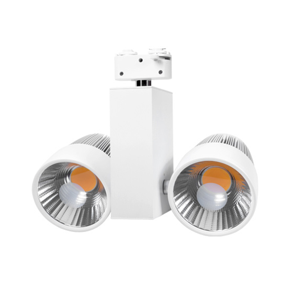 Track-light double 2x25W Blanc