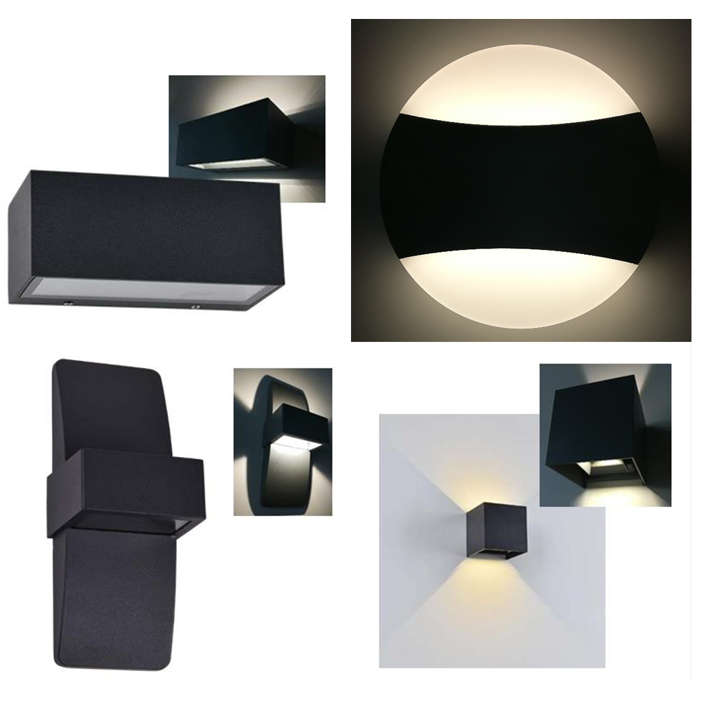Applique murale extérieur LED 6W/7W/10W 4K Noir ou Noir/Blanc