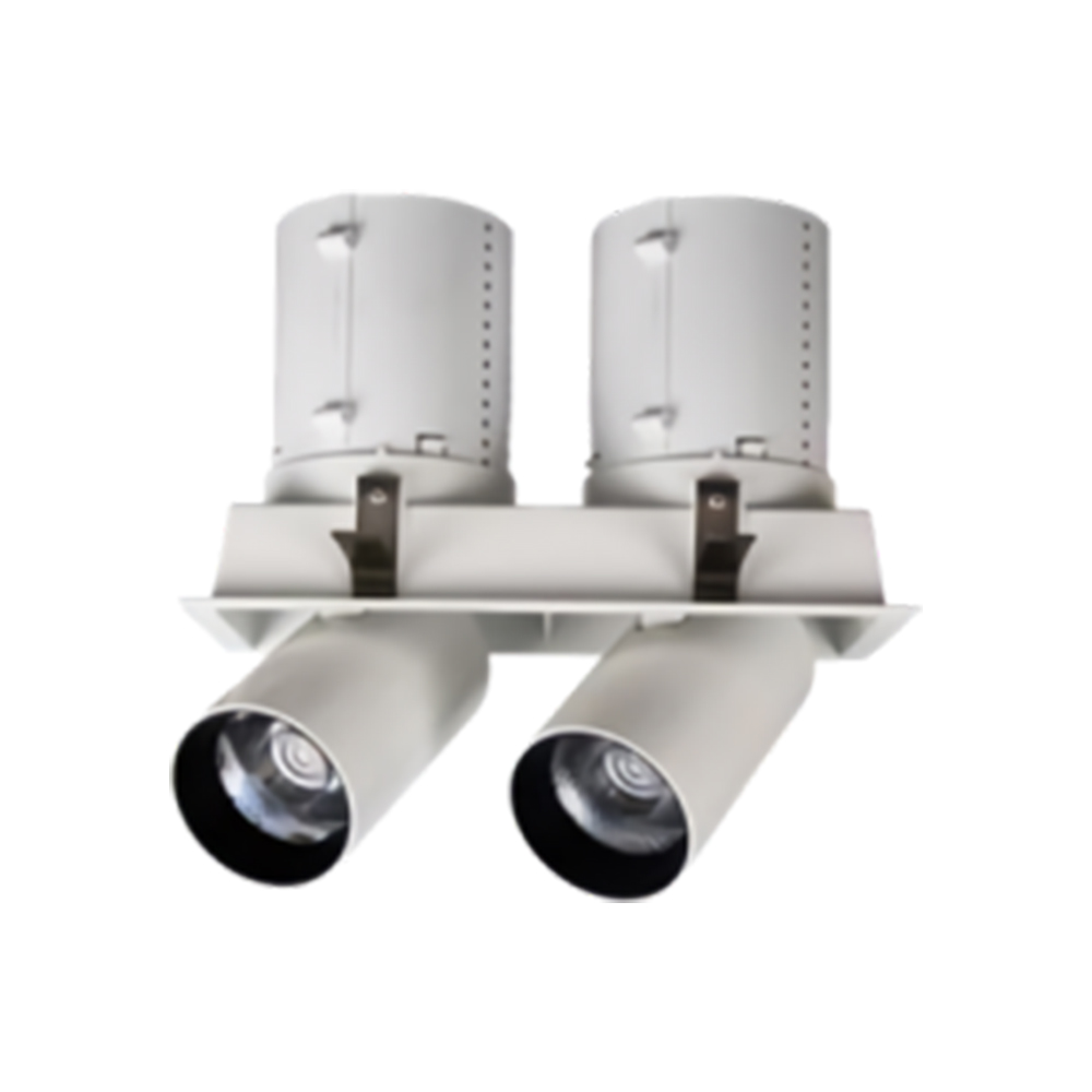 Downlights LED double encastrés BLANC, 20W*2/30W*2 Hauteur rotatif rétractable ÉPI Plafonnier