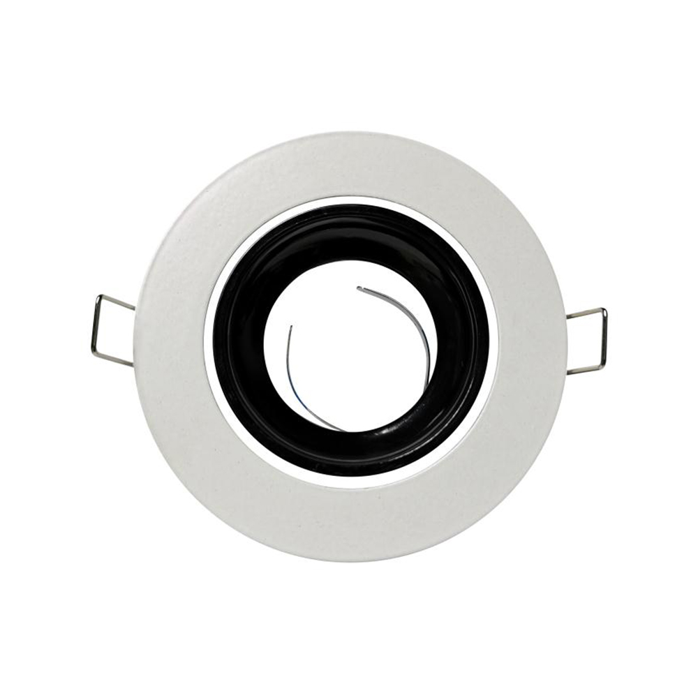 Collerette blanche ronde/carré inclinable pour GU10