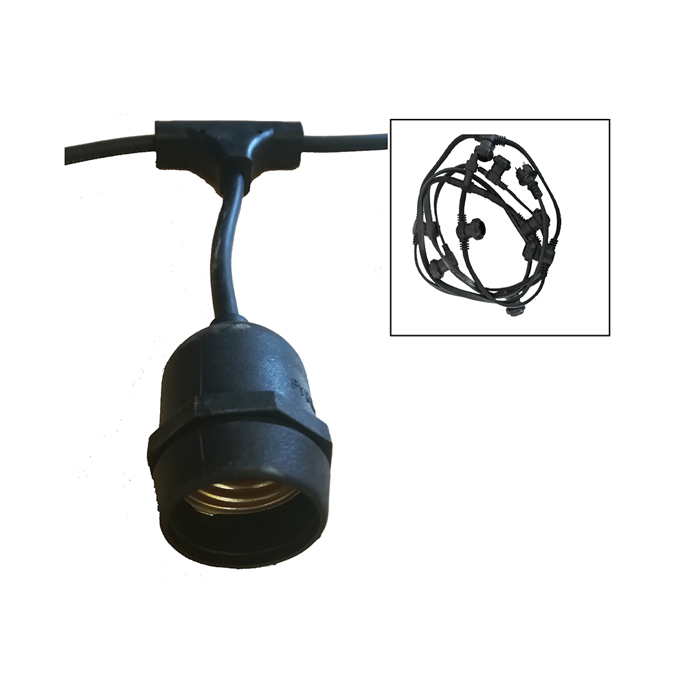 Guirlande lumineuse de 10 ampoules E27 IP65 (ampoule non incluse)