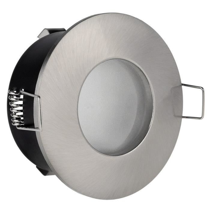 Collerette fixe finition étanche IP65 Douille incluse pour GU10