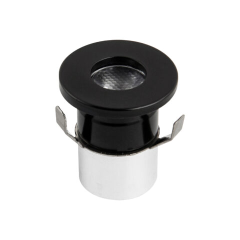 Mini spot LED encastrable 1W DC 12V - Noir