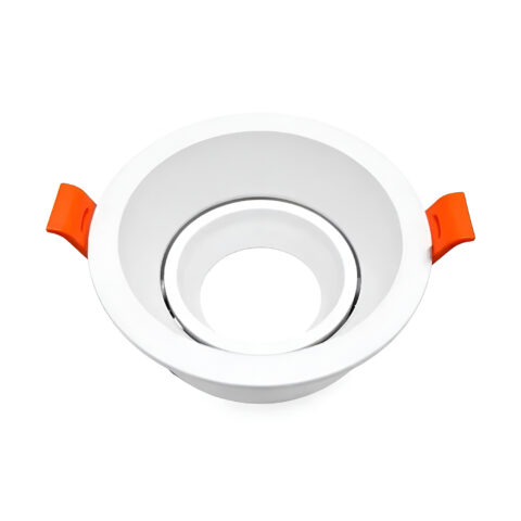 Collerette orientable rond pour ampoule GU10-MR16 - Blanc