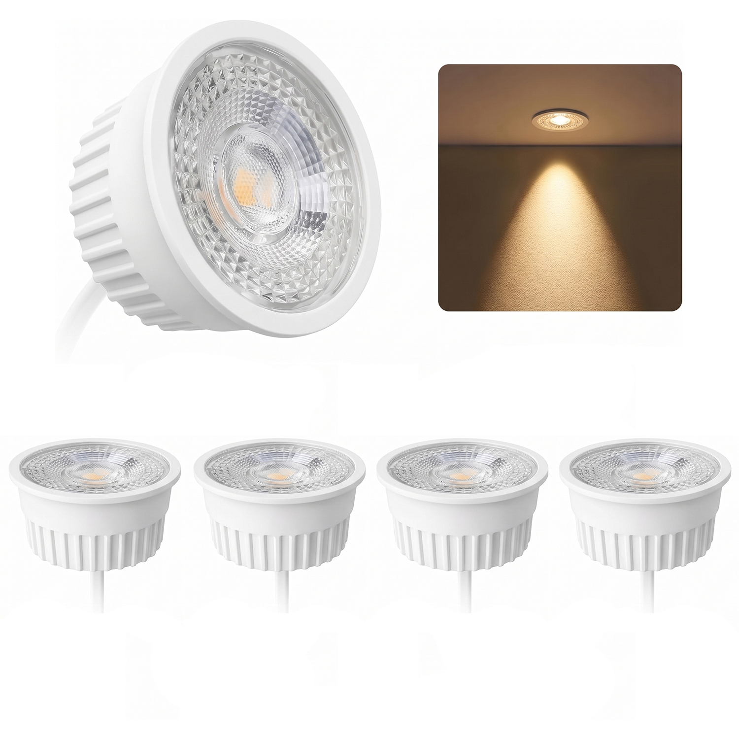 Lot de 5 - Modules LED 7W 700lm CCT, 230V Remplace les ampoules GU10 MR16
