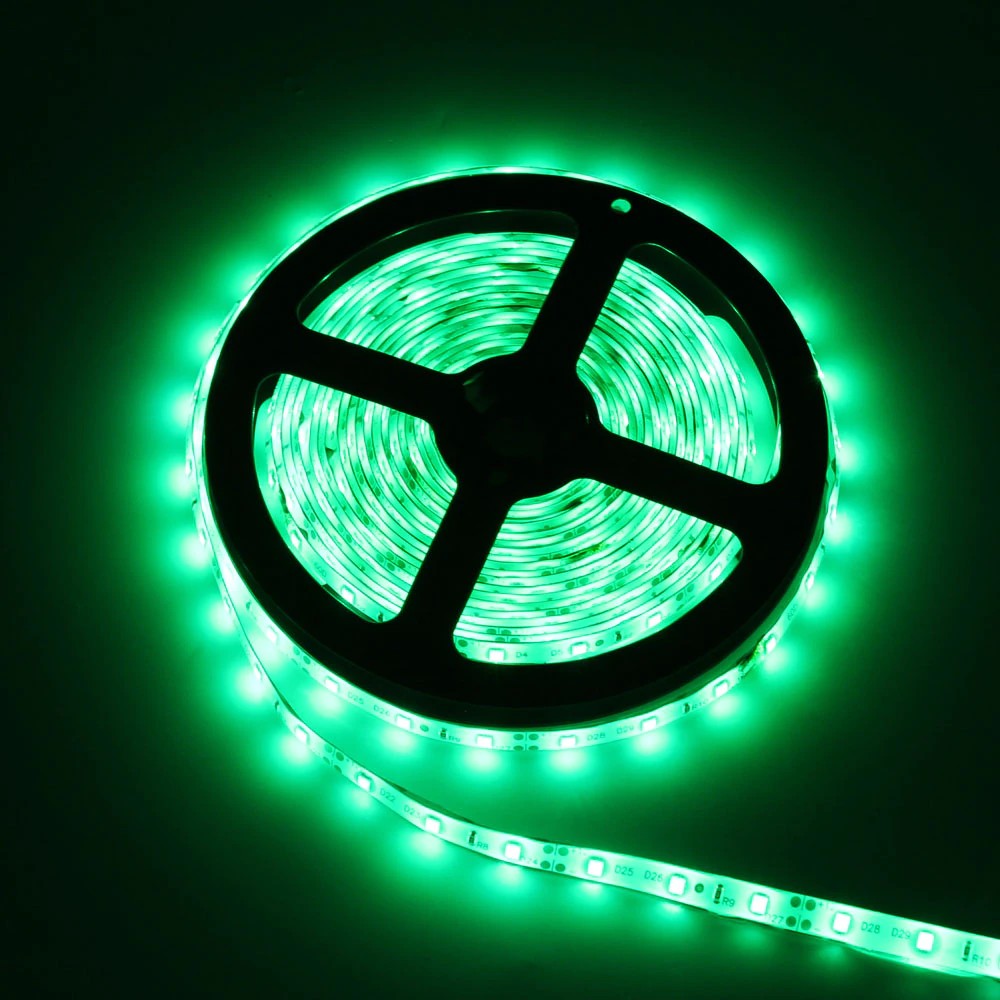 Ruban LED Vert 12V 5M 5050 60LEDs/mètre IP20/IP67