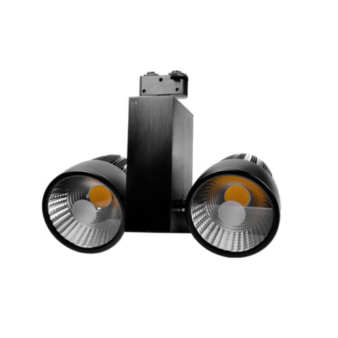 Track-light double 2x35W Noir