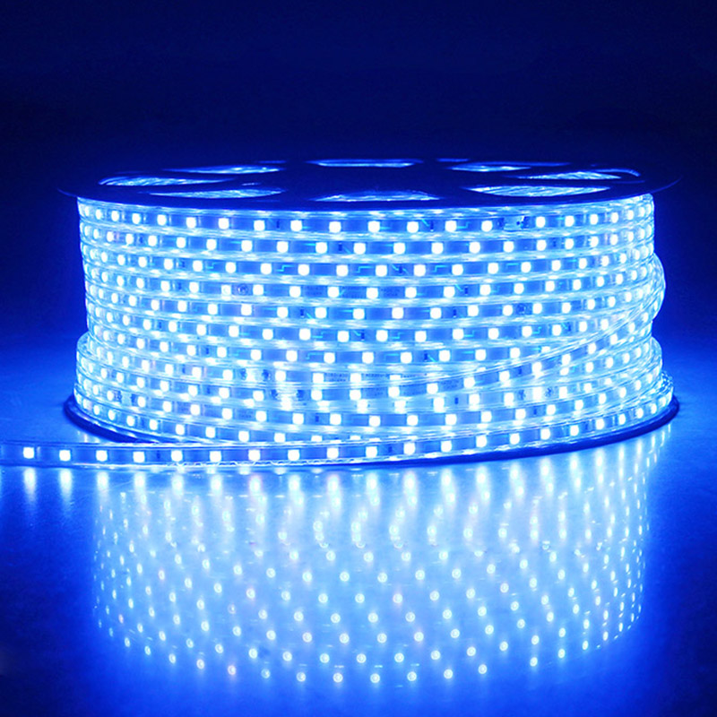 Ruban LED BLEU 230V recoupable SMD2835 IP67 18W/M 120LEDs/m