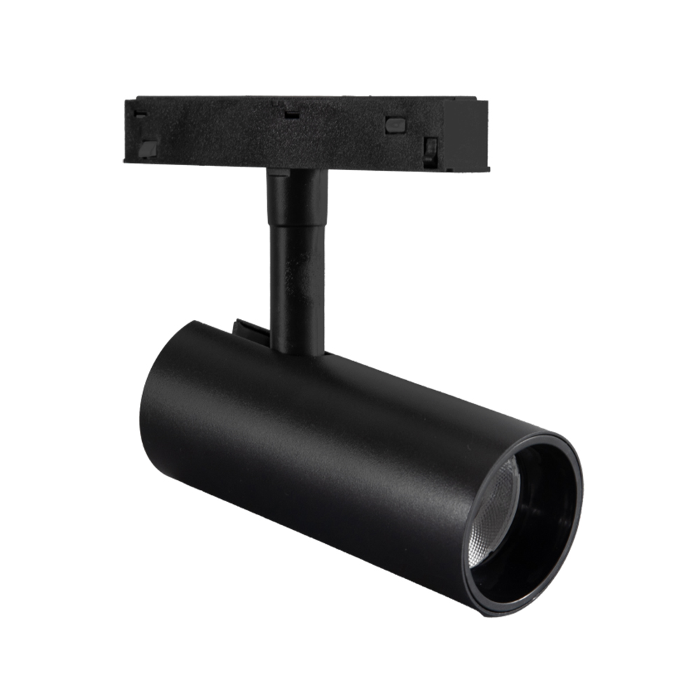Spot LED 15W 3000K DC 48V rail magnétique NOIR 1800lm