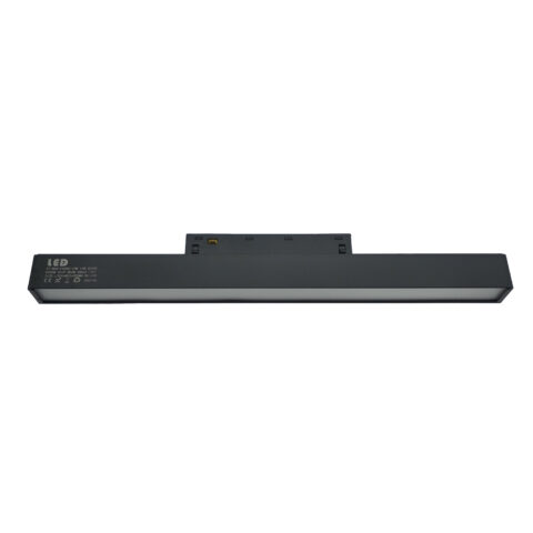 Projecteur LED linéaire 10W 900Lm 4000K DC 48V rail magné NOIR 300mm