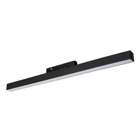 Projecteur LED linéaire 20W 1800Lm 4000K DC 48V rail magné NOIR 600mm
