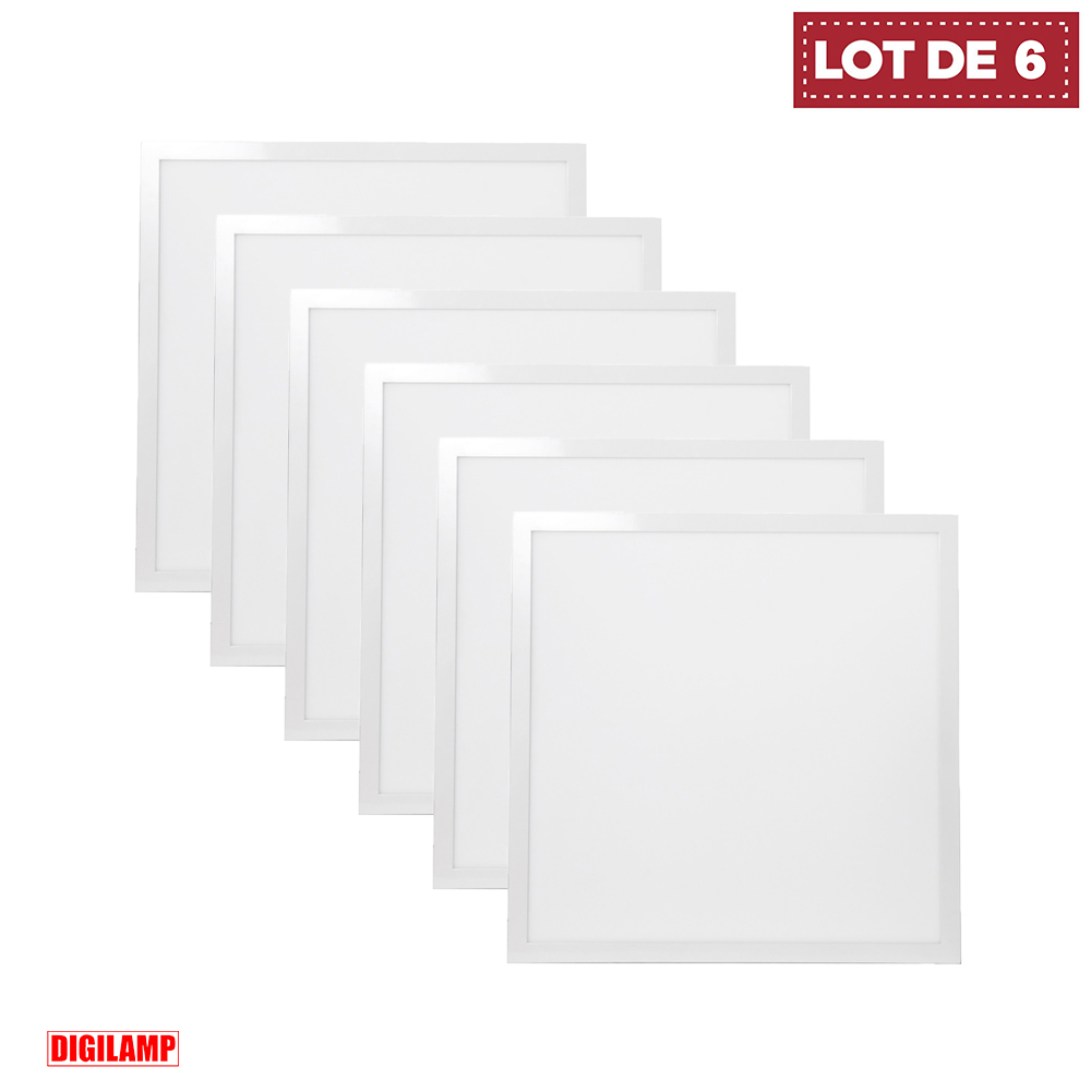 Lot de 6 - Panneau LED 60x60 40W Blanc neutre 4000K IP40 UGR22