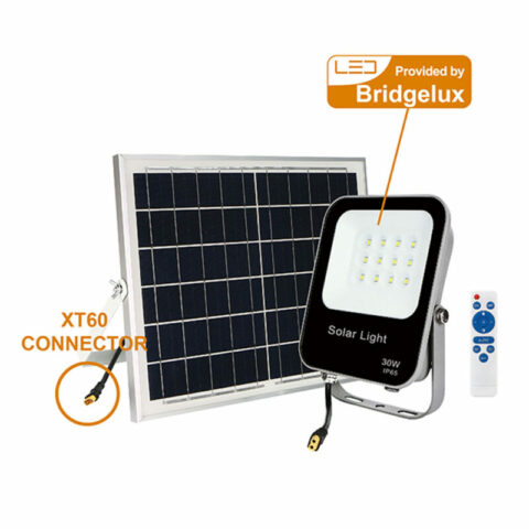 Projecteur étanche Solaire 30W, 6000K Blanc froid