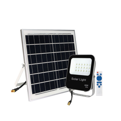 Projecteur étanche Solaire 60W, 6000K Blanc froid
