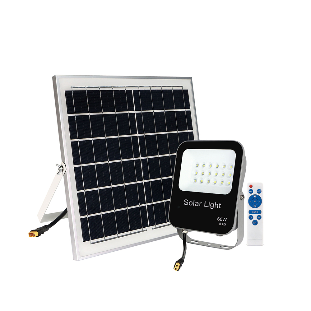 Projecteur étanche Solaire 60W, 6000K Blanc froid