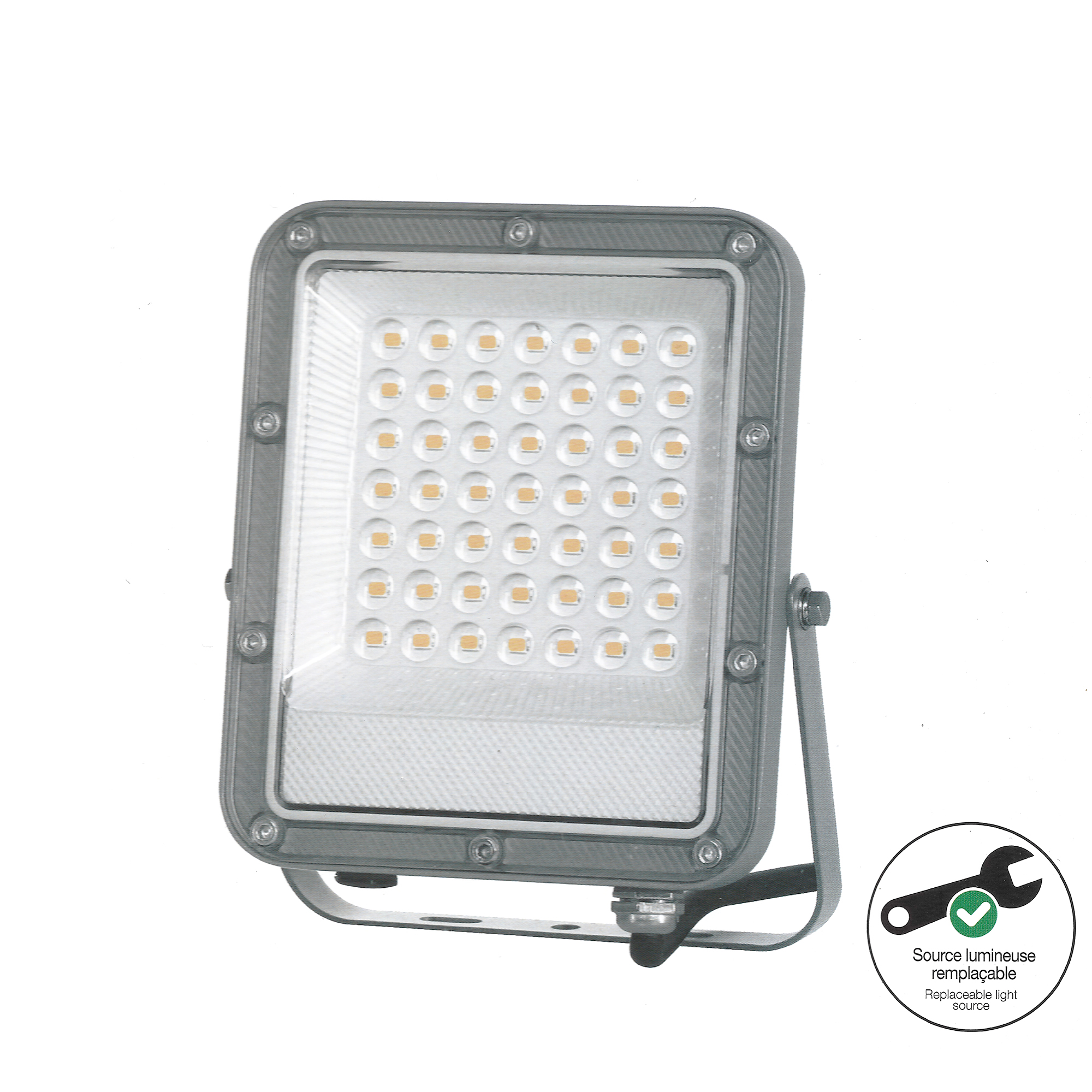 Projecteur LED GRIS Étanche IP65 Blanc chaud 3000K - Opération n° RES-EC-104