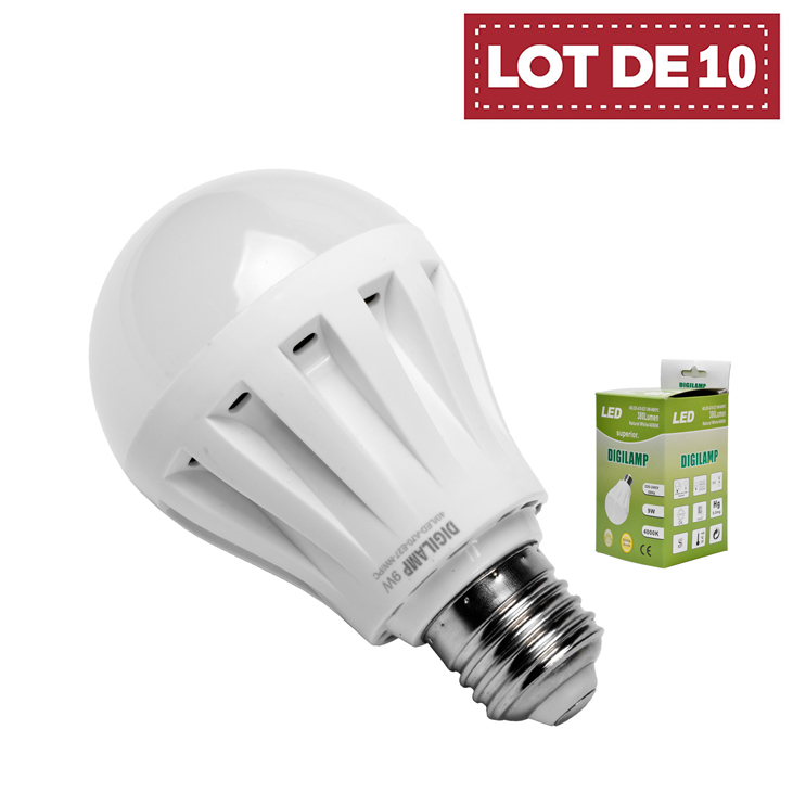 Lot de 10 Ampoule superior E27 A60 7W 4000K Blanc neutre