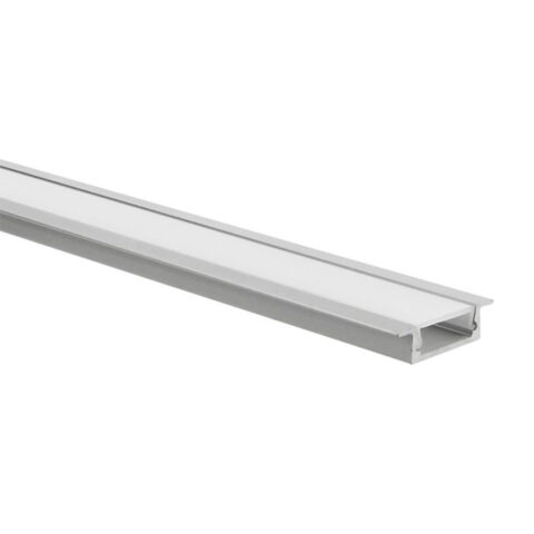 Profilé Aluminium Encastrable pour ruban LED 12V/24V - 2 Mètre