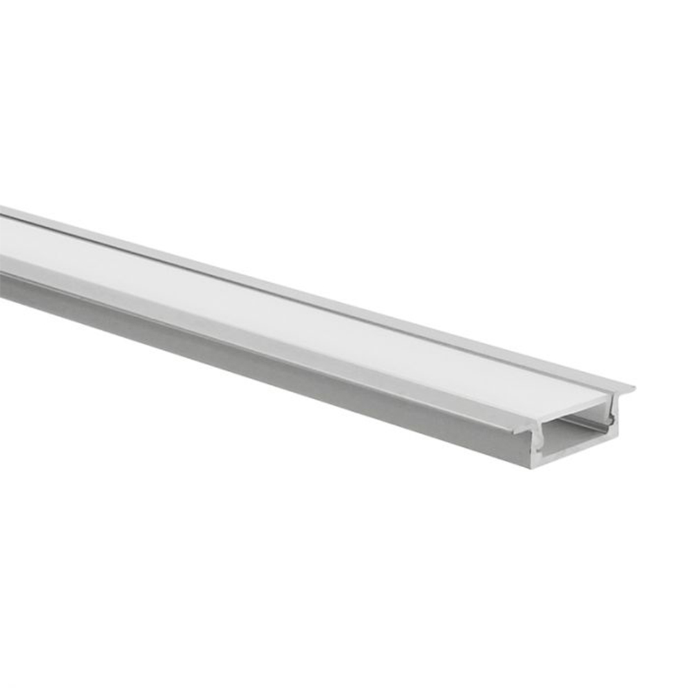 Profilé Aluminium Encastrable pour ruban LED 12V/24V - 2 Mètre